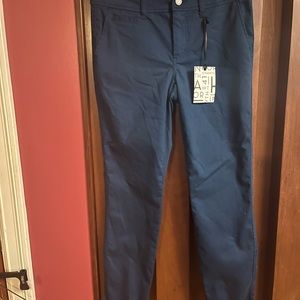 41 Hawthorn Womens 6 Rosabel Skinny Pants Navy Blue Mid Rise Roll Cuff Stretch